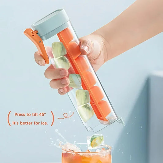 Cube Makers Food Grade Ice Cube Tray for One-Handed Press